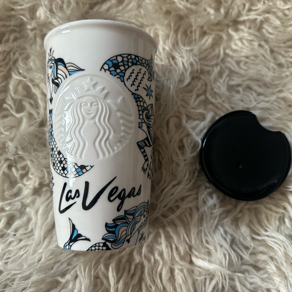 New Starbucks “Las Vegas” Ceramic Drinkware with Lid (12 oz)